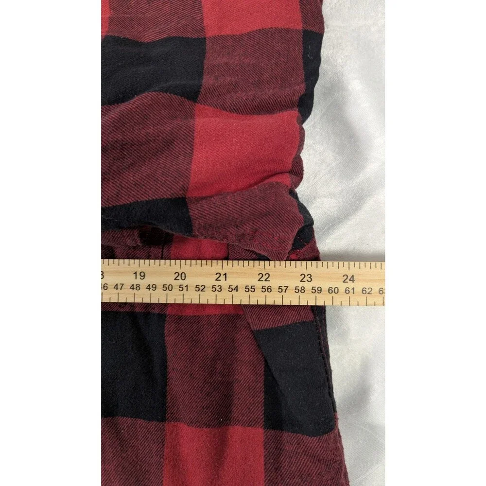 Wrangler Authentics Men’s L Red Black Buffalo Plaid Sherpa Lined Shirt Jacket